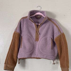 FP Movement Purple and Brown Fleece Pullover
